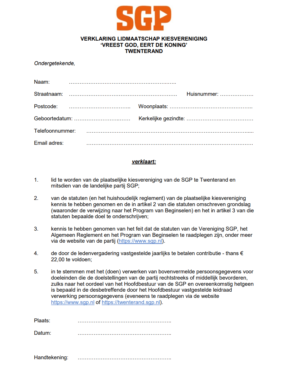 Aanmeldformulier